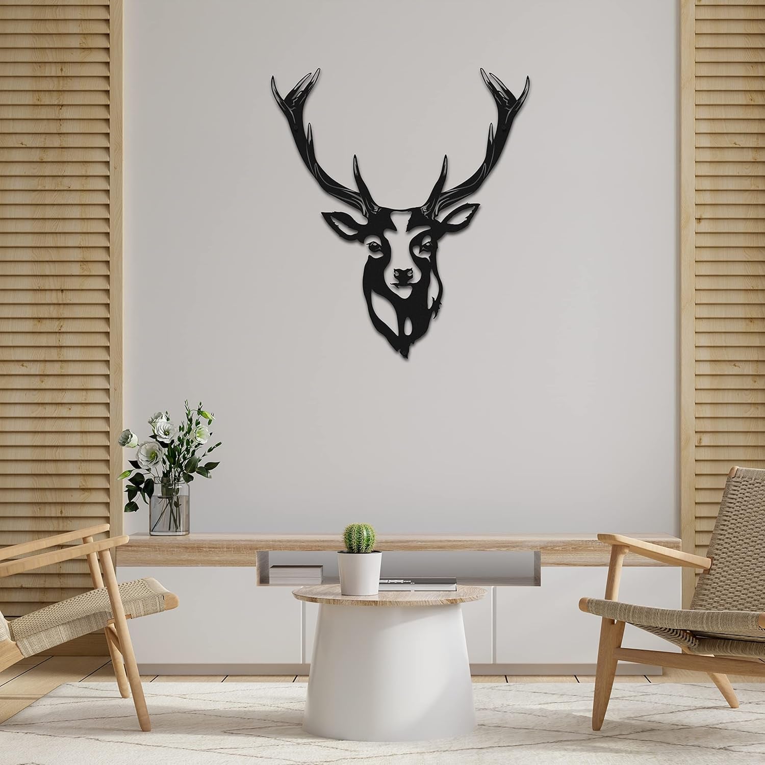 Deer Head Decor - Deer Head Metal Wall Art - Elegant Design Christmas Gift - Deer Head Gifts - Deer Head Metal Wall Decor