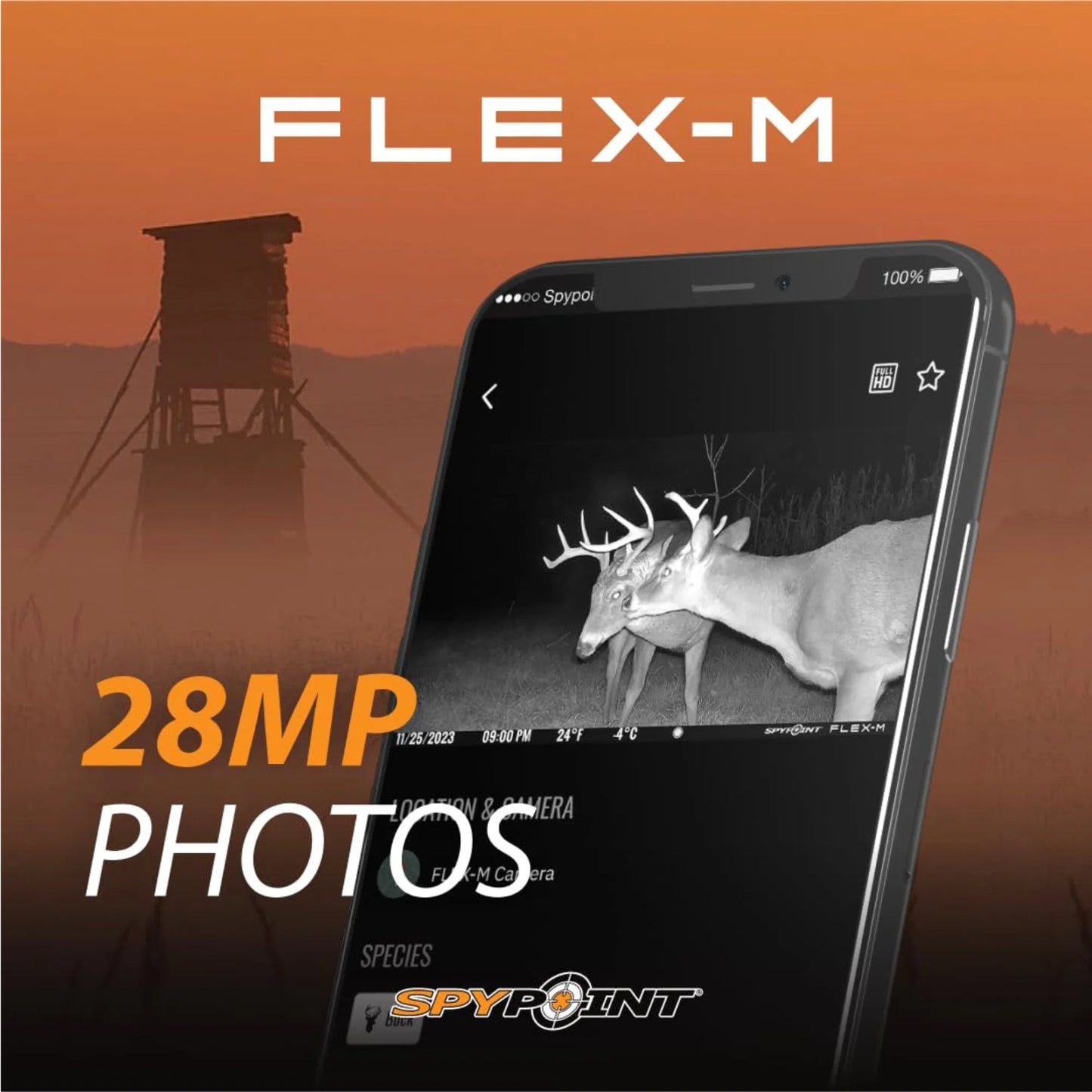 Flex-M Solar Bundle | FLEX-M Trail Camera and Compact Solar Panel | Cellular Trail Camera, Best Value in Hunting Accessories, No Wifi Needed