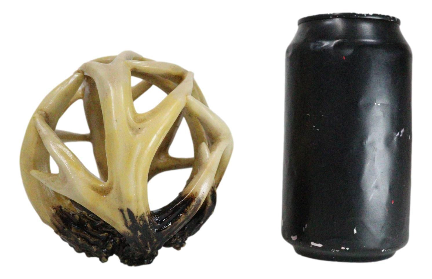 Set of Four Entwined Antlers Orb Potpourri Decorative Ball Home Accent Sphere