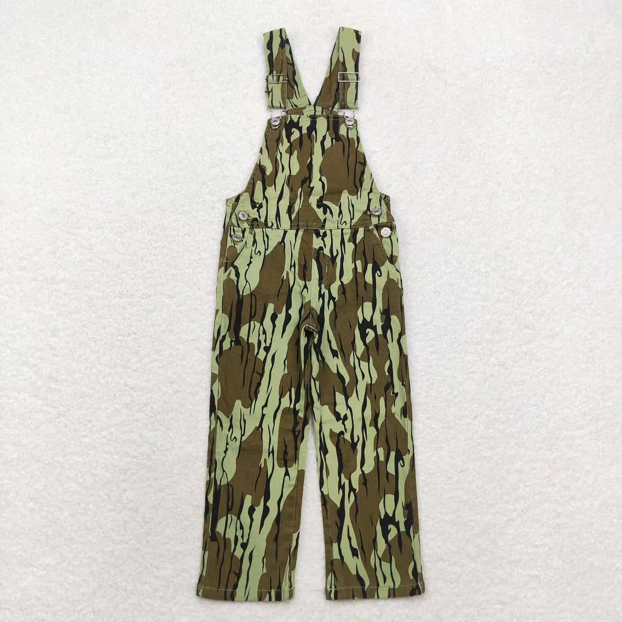 Wholesale Baby Boy Girl Denim Overalls Pocket Bottom Kids Camo Clothing Children Toddler Flared Ripped Pants One Piece Jeans
