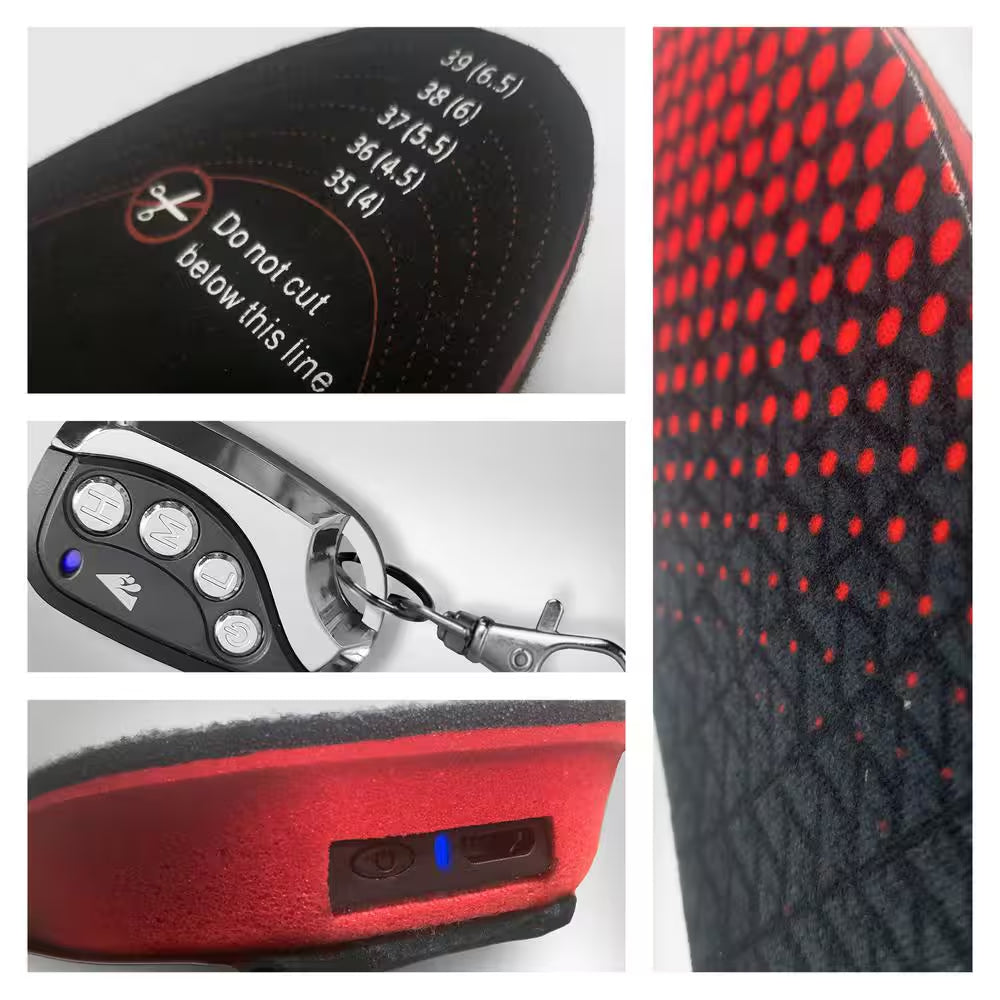 Small/Medium 3.7V Rechargeable Heated Insoles