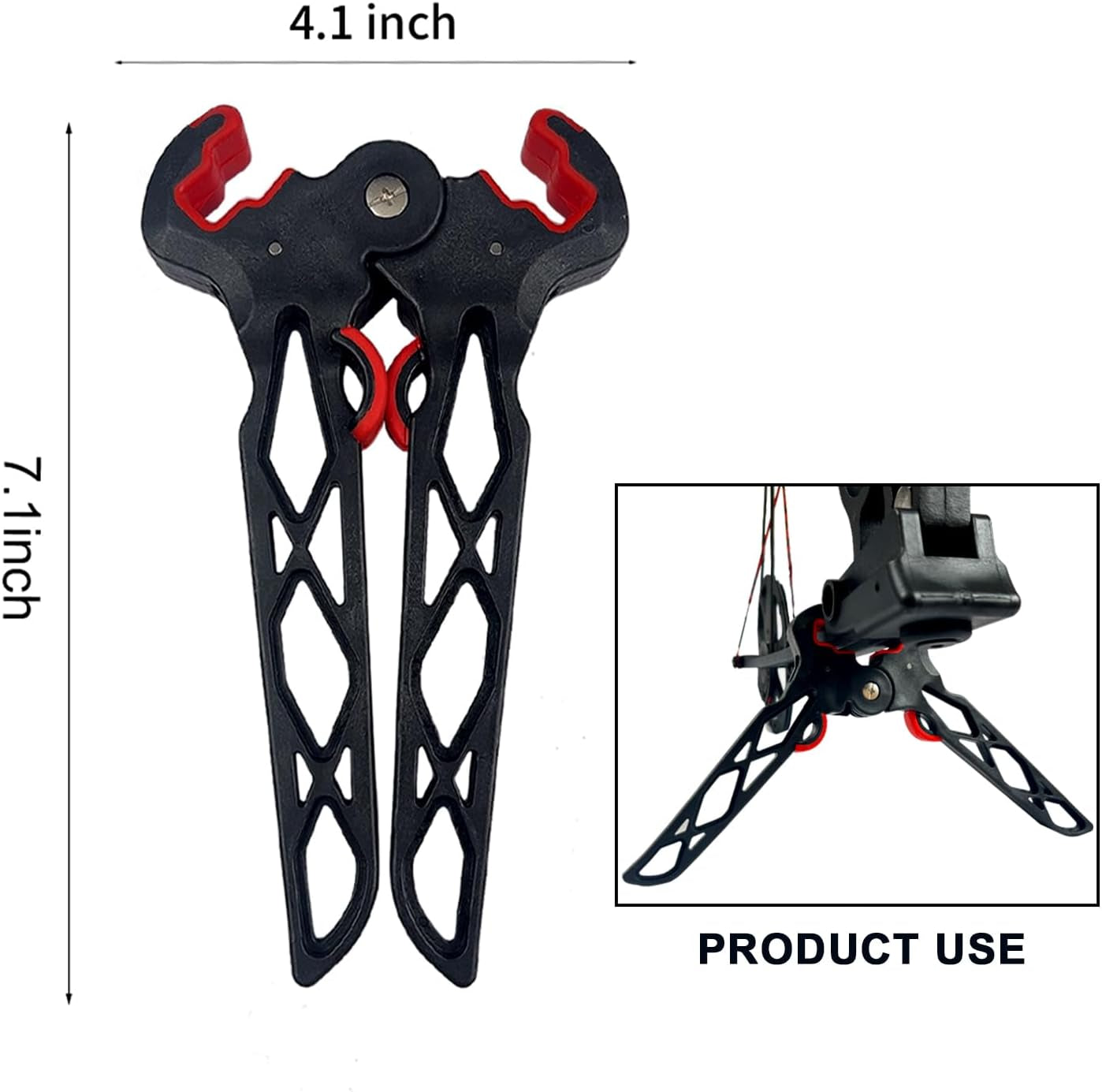 Folding Archery Bow Stand Compound Bow Kickstand Clamp Holder for Hunting