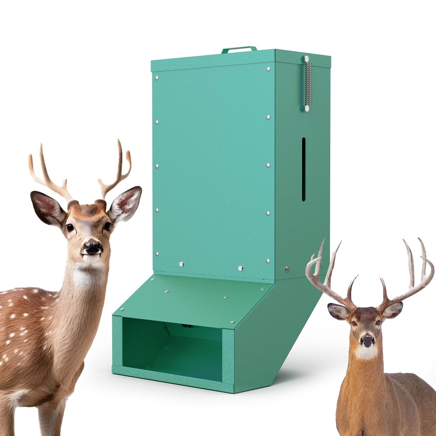 Heavy Duty Deer Feeder Box, Tree Protein Feeder, Gravity Deer Feeder Automati...