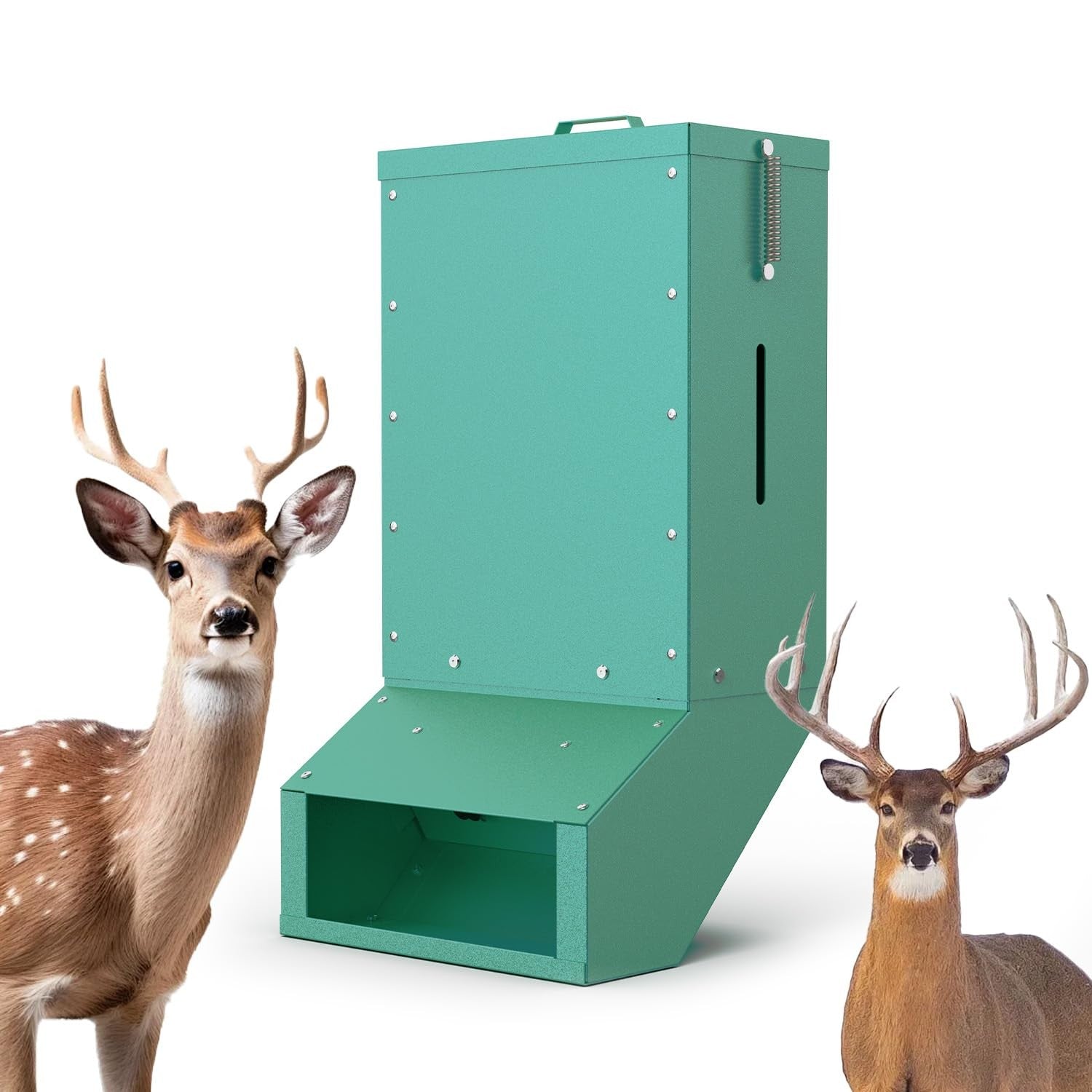 Heavy Duty Deer Feeder Box, Tree Protein Feeder, Gravity Deer Feeder Automati...