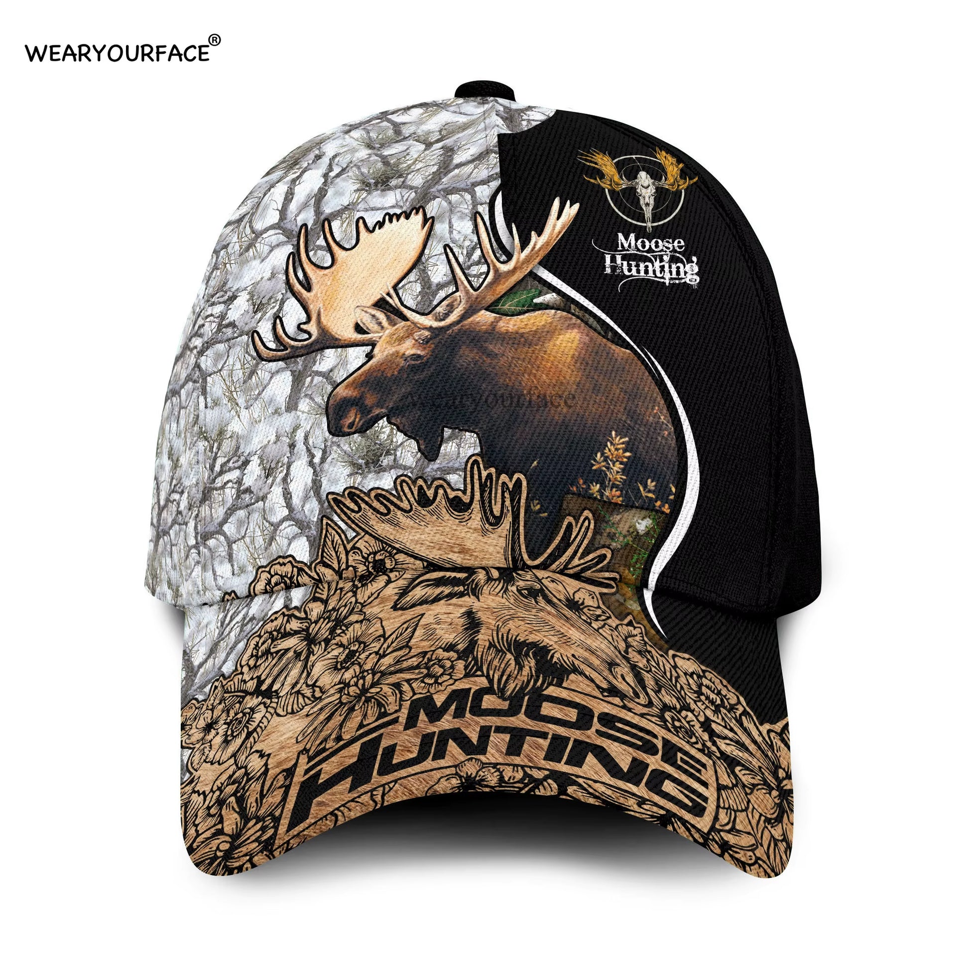 Baseball Cap Love Deer Hunting Wildlife Printed Snapback Men Women Adult Breathable Summer Headwear Outdoor Sun Visor Hats