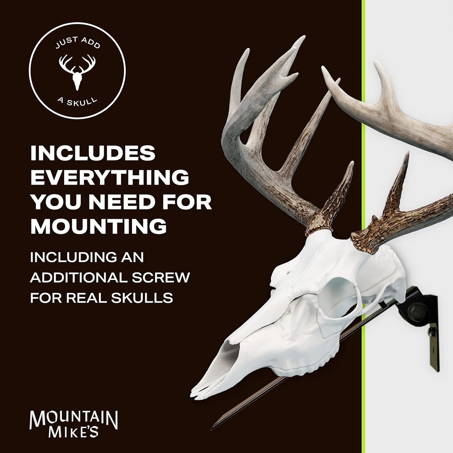 Deer Positioner European Skull Wall Mount, Black