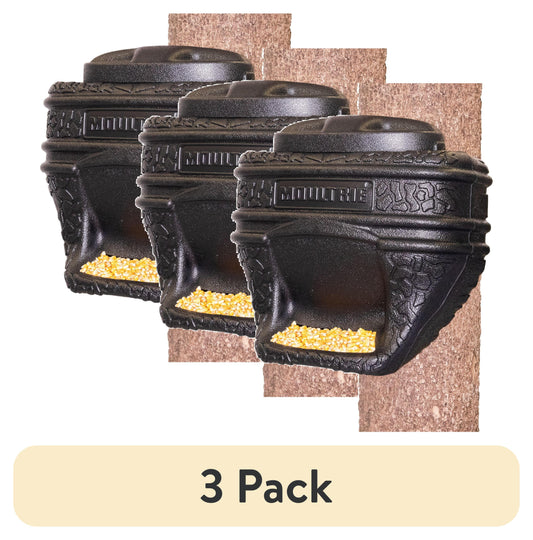 (3 Pack)  40Lb. Feed Bin. - Easy Fill Gravity Feeder - 6 Gallon Capacity