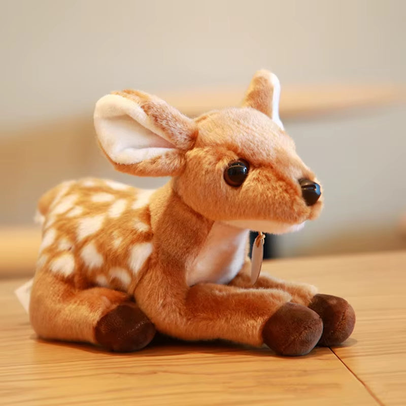 Q0KB Cartoon Sika Deer Short Plush for DOLL Delicate Craft for 6-8 Year Old Kids Relieve Stress Party Favor Girls Gift Suppli