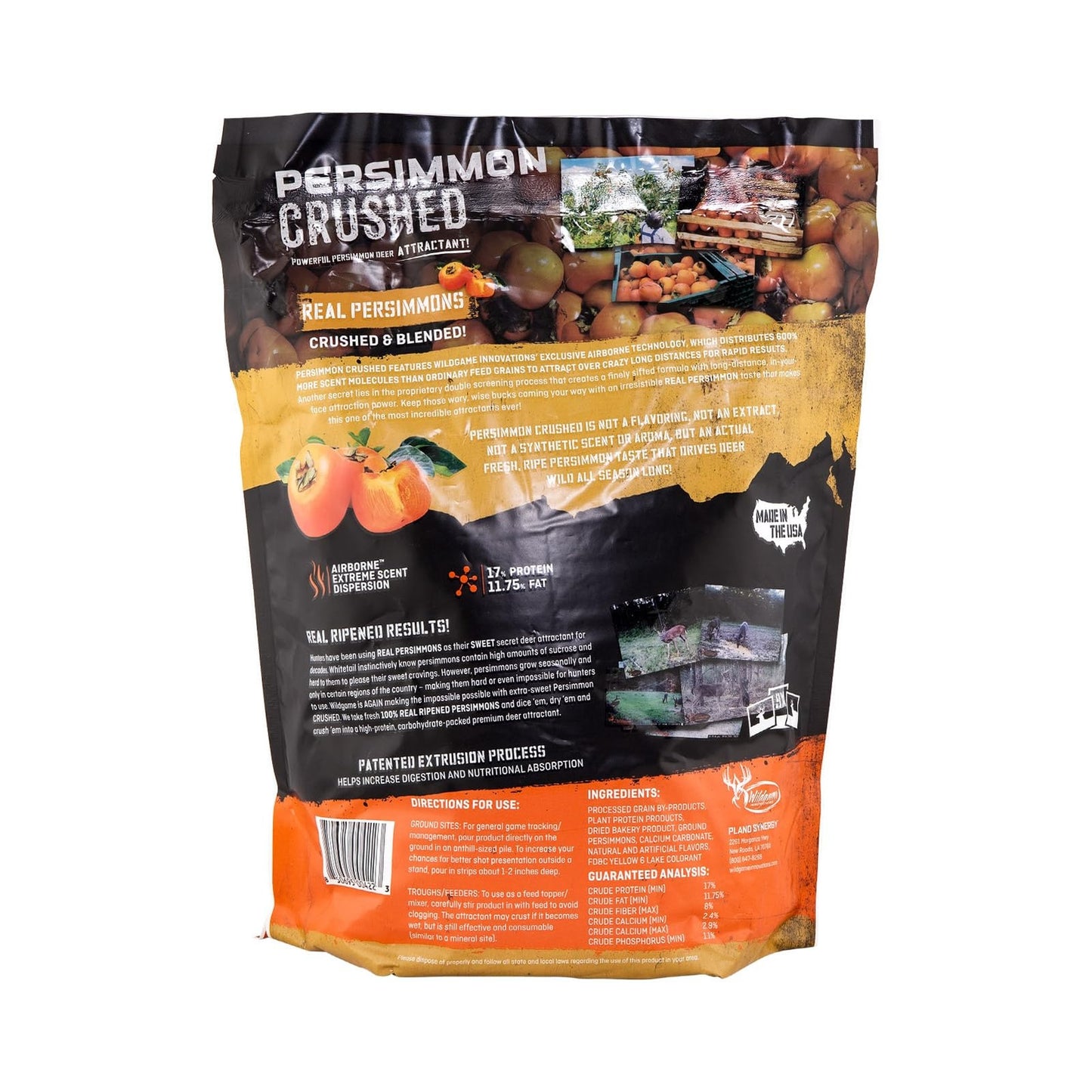 Wildgame Innovations Persimmon Crushed Deer Attractant, 5Lb Bag | Powe