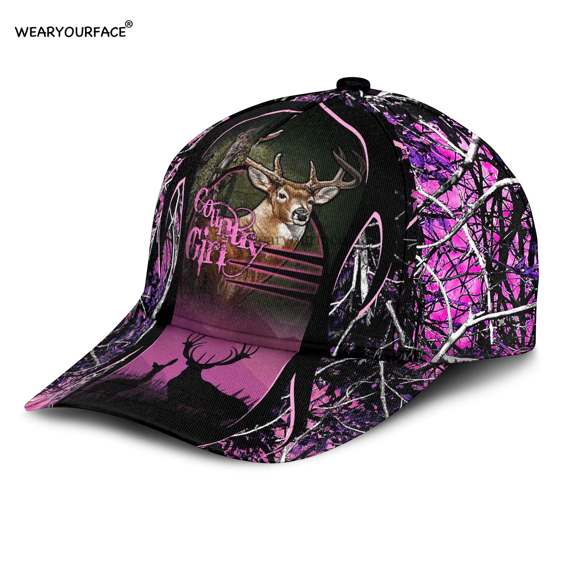 Baseball Cap Love Deer Hunting Wildlife Printed Snapback Men Women Adult Breathable Summer Headwear Outdoor Sun Visor Hats