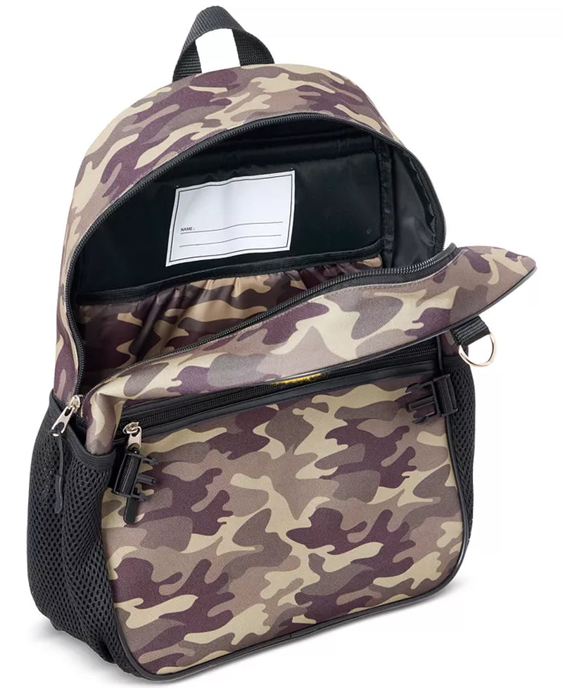 Big Boys Camo Backpack, Lunch Bag & Headphone Set