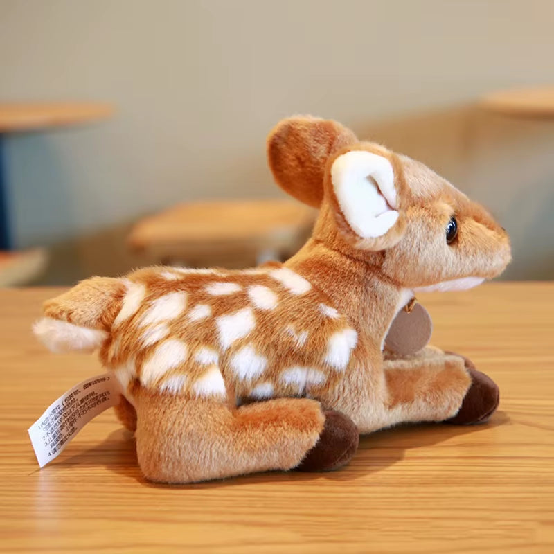 Q0KB Cartoon Sika Deer Short Plush for DOLL Delicate Craft for 6-8 Year Old Kids Relieve Stress Party Favor Girls Gift Suppli