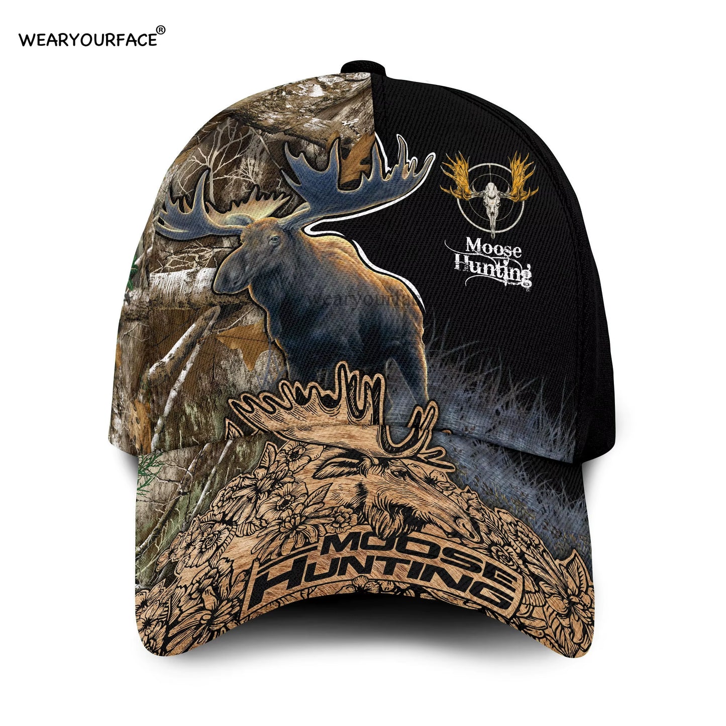Baseball Cap Love Deer Hunting Wildlife Printed Snapback Men Women Adult Breathable Summer Headwear Outdoor Sun Visor Hats