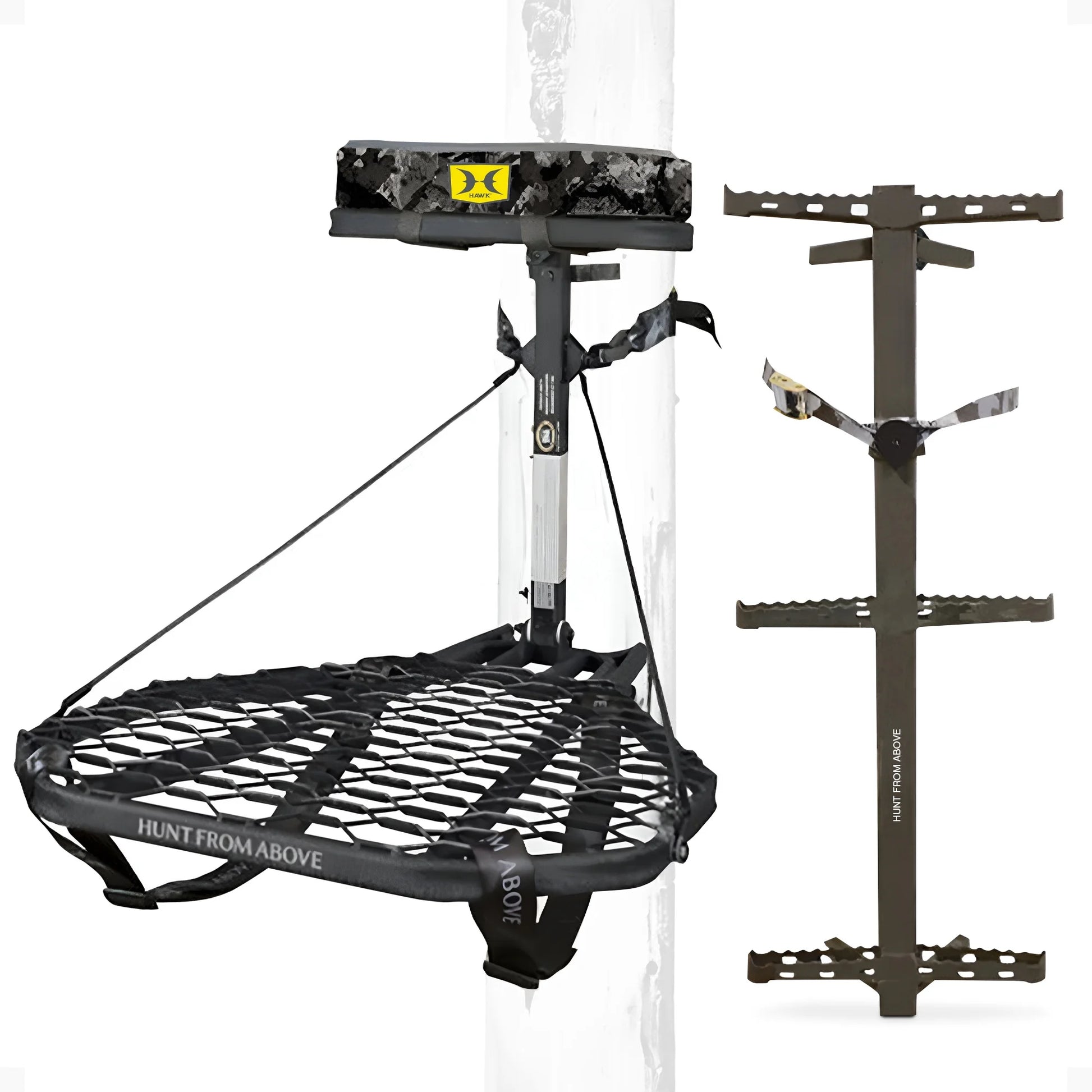 Ranger Traction 3-Pack Climbing Sticks with Treestand and Body Harness