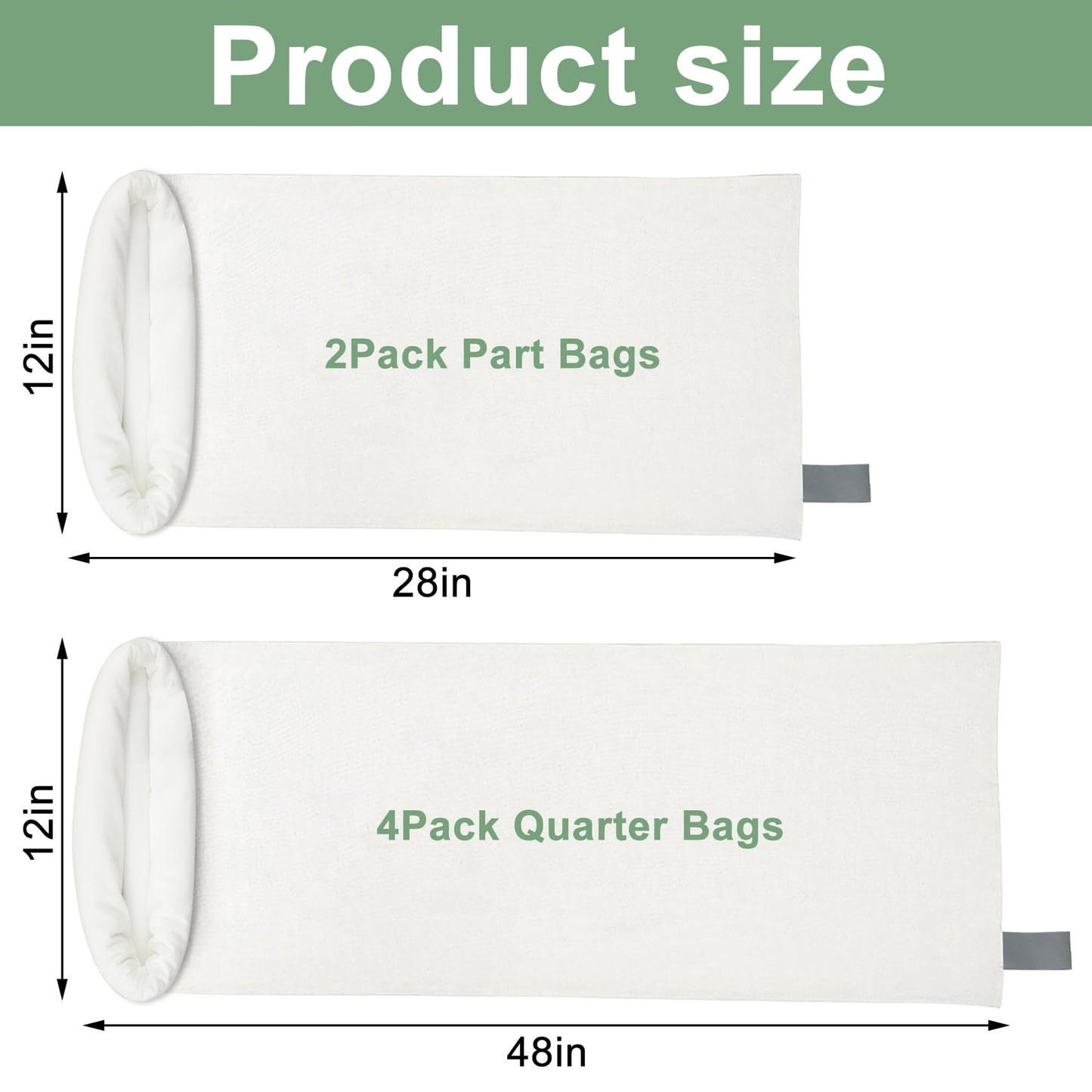 6 Pack Elk Game Bags Hunting Meat Bags Breathable Rolled Heavy Duty Quarter Bags