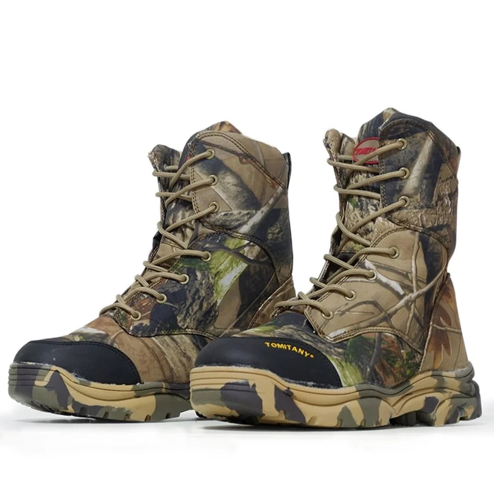 Mens Hunting Boots Hiking Jungle Shoes (Men Size 6.5-11)