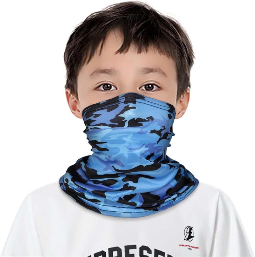 Kids Neck Gaiters Face Cover Balaclava Bandanas Face Covering for Children Summer Neck Gaiter