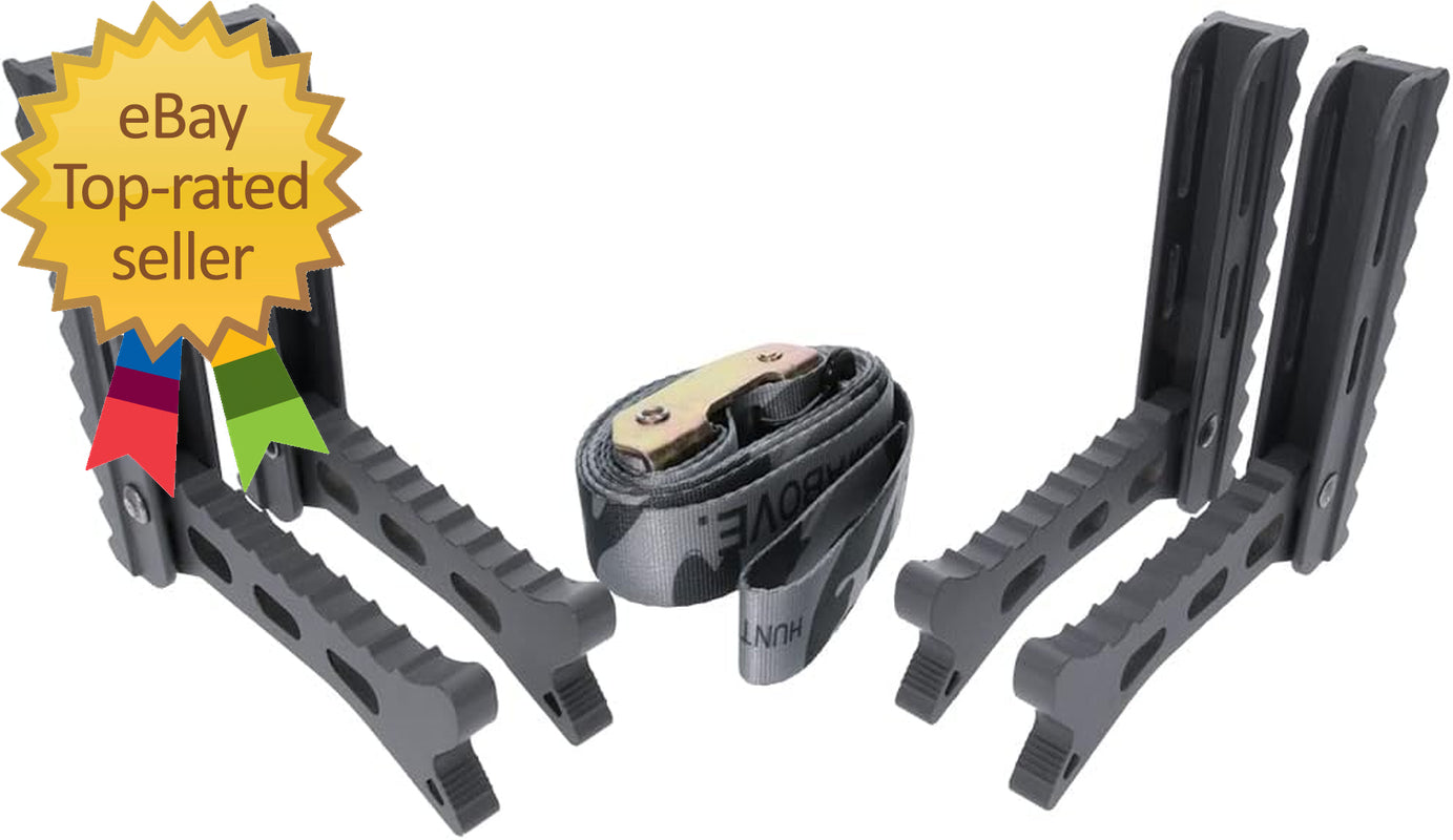 Hunting Climbing Tree Stand Bowhunting Folding Portable Helium 4 Steps with Stra