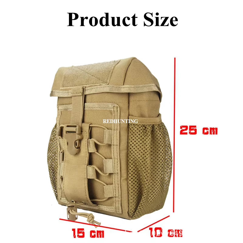 Tactical Pouch CS Dump Drop Pouch Outdooer Utility Pouch Bag Waterproof 1000D Nylon Folding Molle Dump Bag for Outdoor Hiking