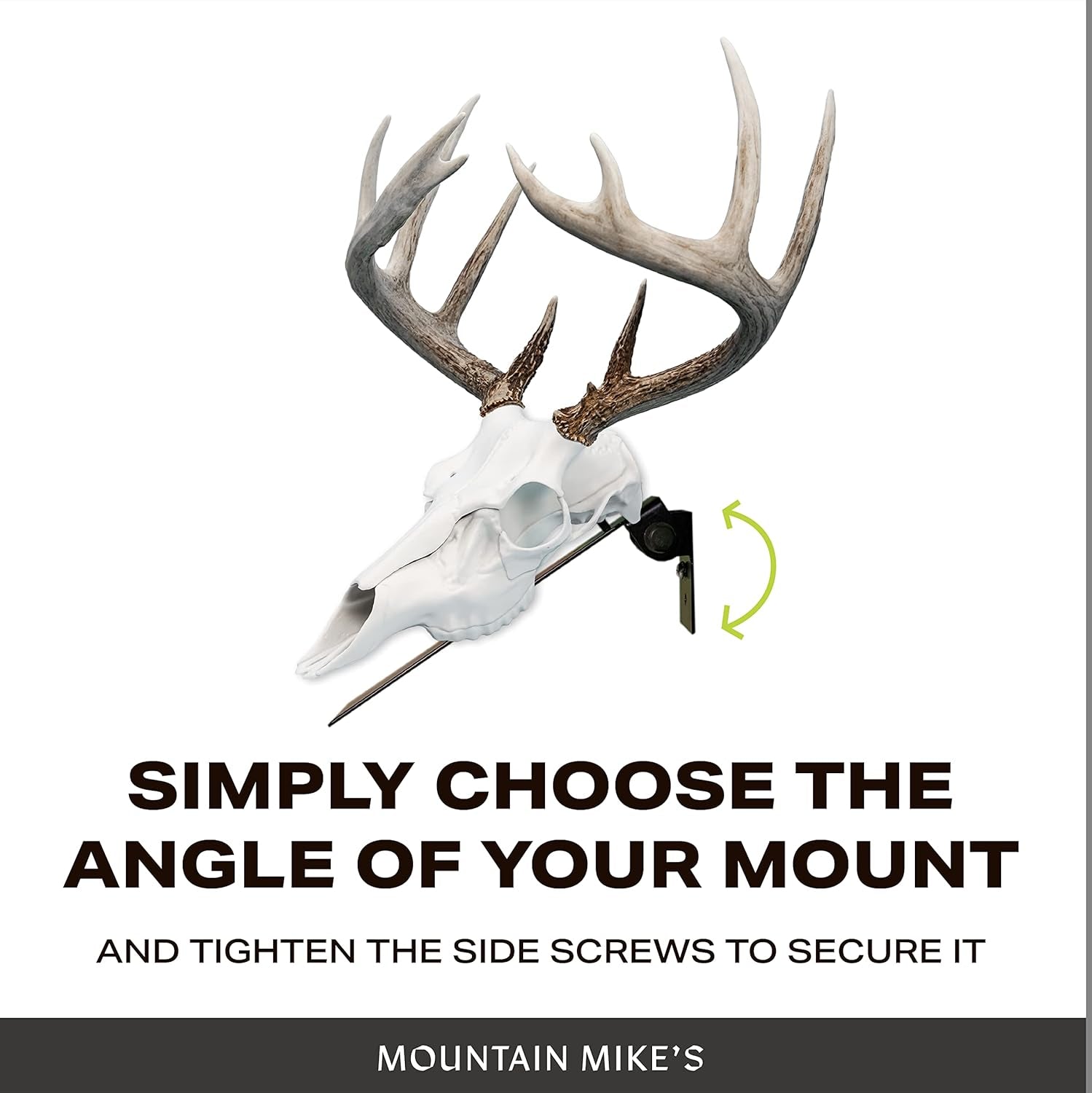 Deer Positioner European Skull Wall Mount, Black