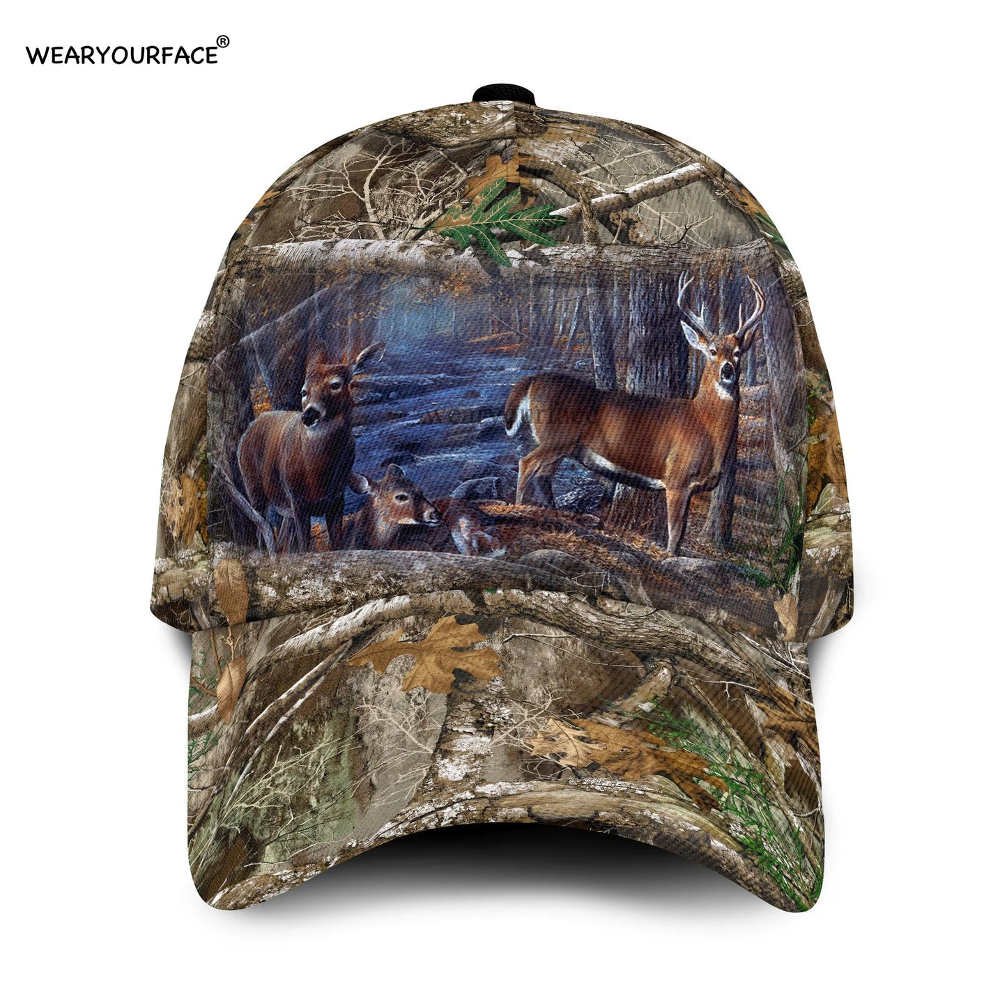 Baseball Cap Love Deer Hunting Wildlife Printed Snapback Men Women Adult Breathable Summer Headwear Outdoor Sun Visor Hats
