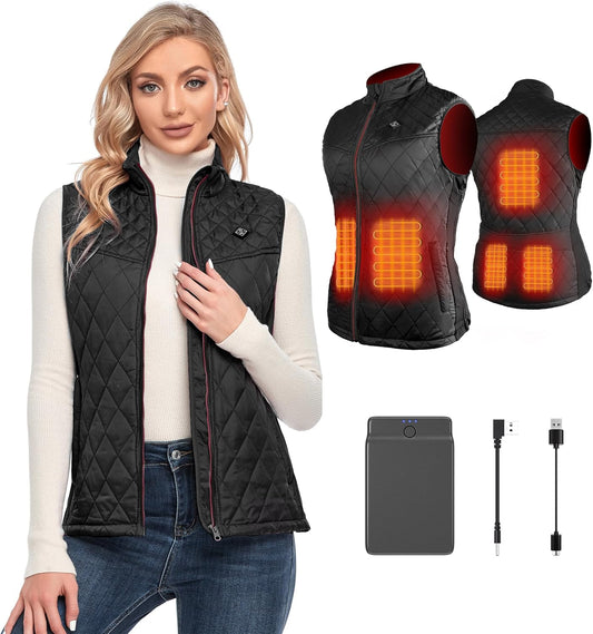 Heated Vest Women with Battery Pack, Rechargeable Lightweight Heating Warming for Hunting