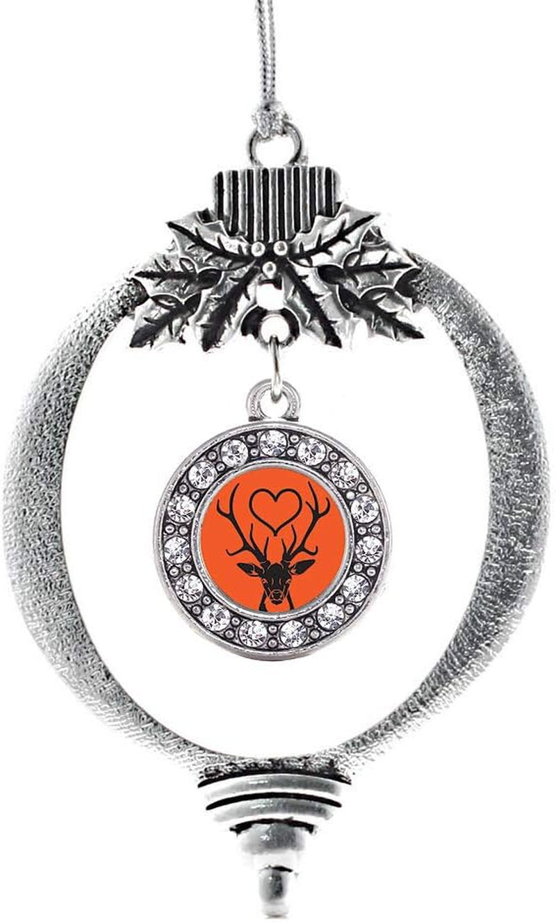 Deer Season Silver Christmas Ornament Circle product photo from The Deer Store