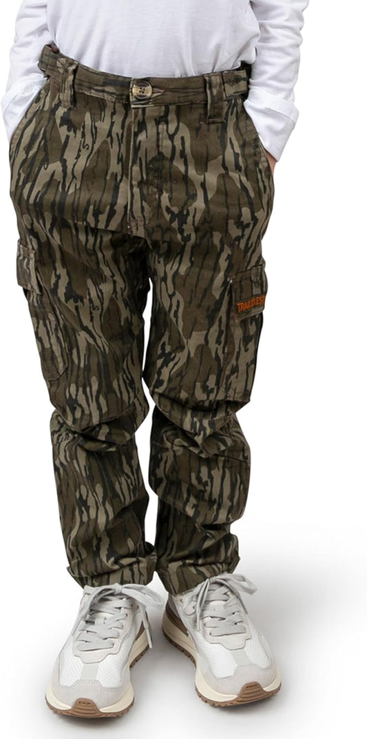 Youth Kids Camo Hunting Cargo Pants | 6 Pockets | Mossy Oak Break-Up Country™ (Improved Specs)