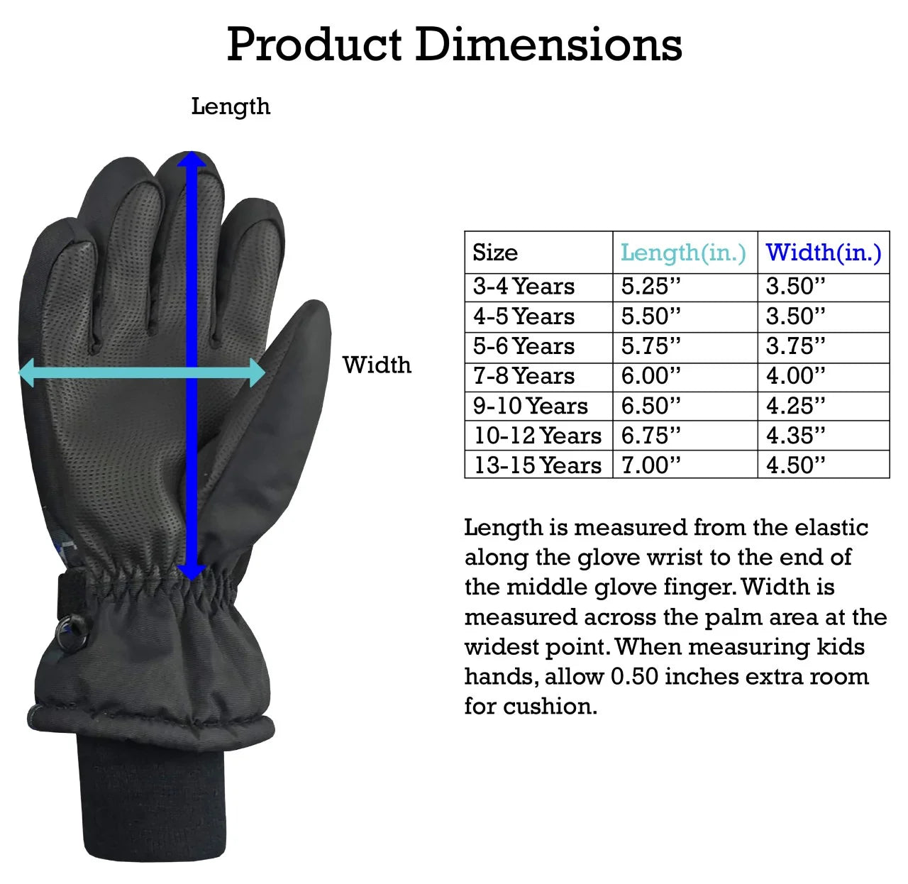Kids Waterproof Thinsulate Winter Snow Gloves | Boys Male Cold Weather Pixels Black