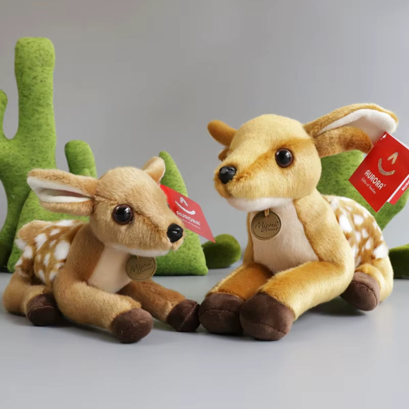 Q0KB Cartoon Sika Deer Short Plush for DOLL Delicate Craft for 6-8 Year Old Kids Relieve Stress Party Favor Girls Gift Suppli