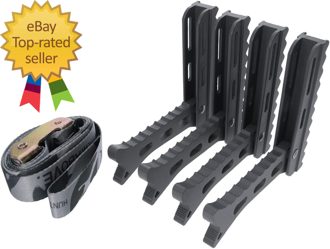 Hunting Climbing Tree Stand Bowhunting Folding Portable Helium 4 Steps with Stra