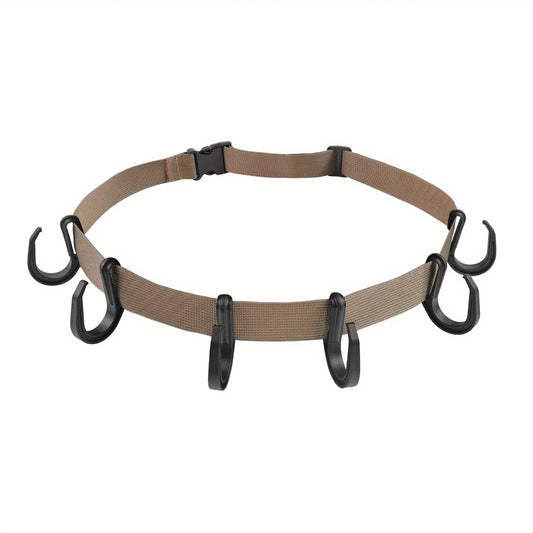 Treestand Strap Gear Hangers with Large Hooks, Lightweight Multi-Hook Accessory Holder Huntting Camping Hiking Tree Stand