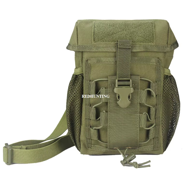 Tactical Pouch CS Dump Drop Pouch Outdooer Utility Pouch Bag Waterproof 1000D Nylon Folding Molle Dump Bag for Outdoor Hiking