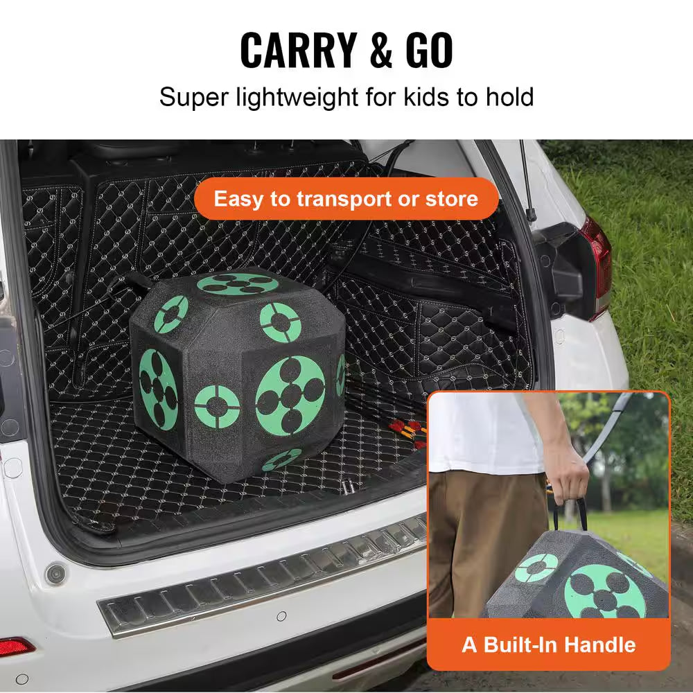 Archery Target 15 In. X 15 In. All-Side Shotting Archery Arrow Target Outdoor Portable Archery Target with Carry Handle
