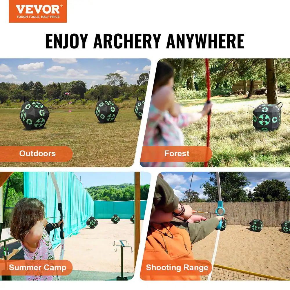 Archery Target 15 In. X 15 In. All-Side Shotting Archery Arrow Target Outdoor Portable Archery Target with Carry Handle