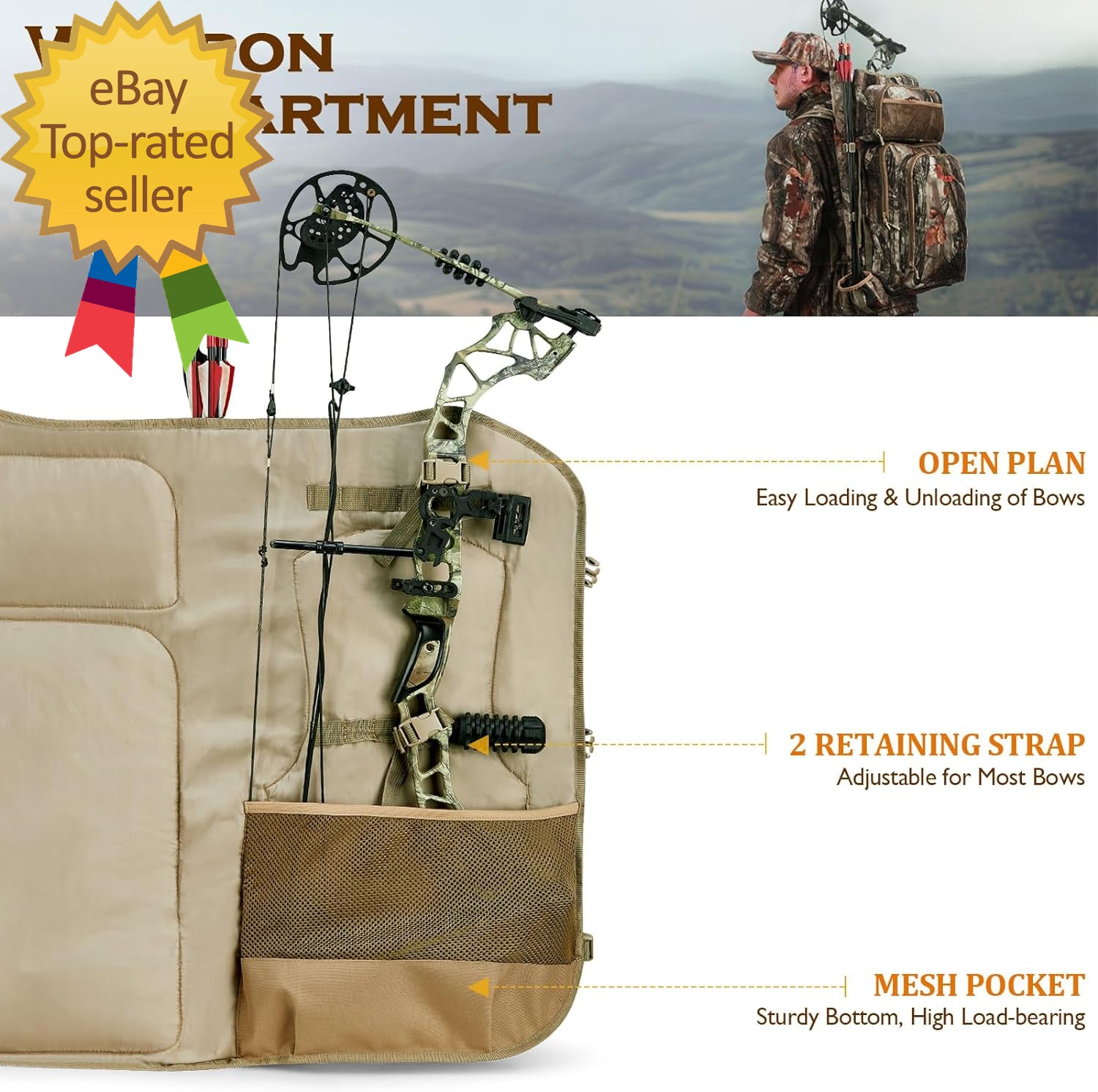 Camo Bow Hunting Backpack for Men and Women Saddle Hunting Back Pack