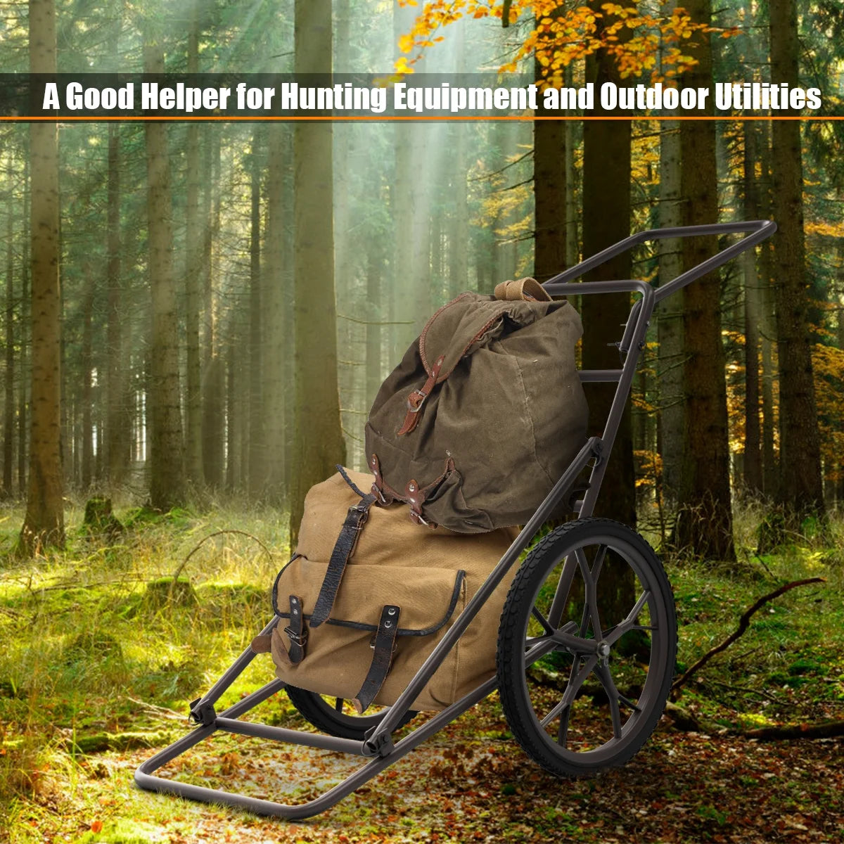 New Deer Cart Game Hauler Utility Gear Dolly Cart Hunting Accessories - 500 LB