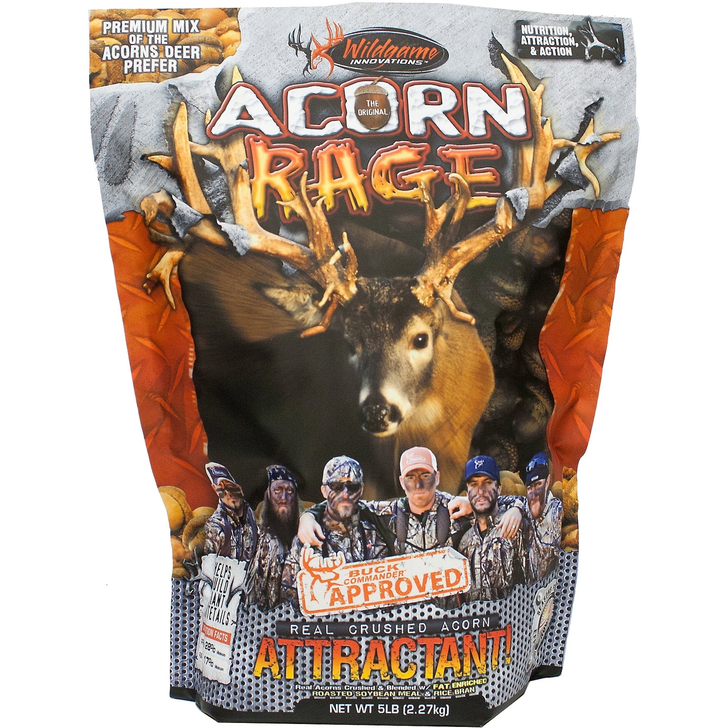 (3 Pack)  Acorn Rage 5Lb Deer Attractant | Powerful Year-Round Long-Lasting Hunting Attractant | Nutritious Crushed Acorns & Roasted Soybean