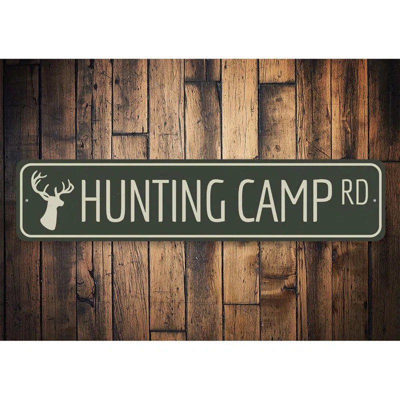 Hunting Camp Road Custom Aluminum Sign