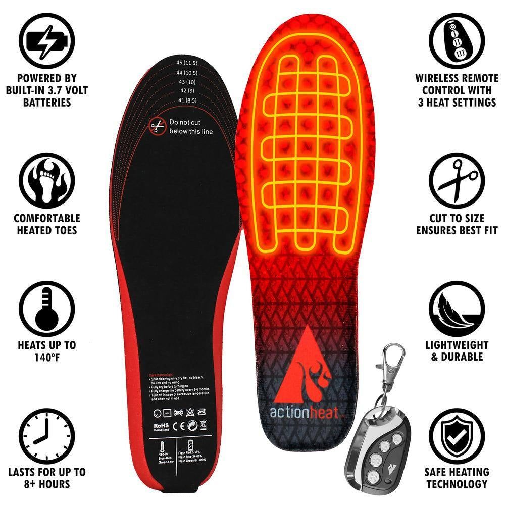 Small/Medium 3.7V Rechargeable Heated Insoles