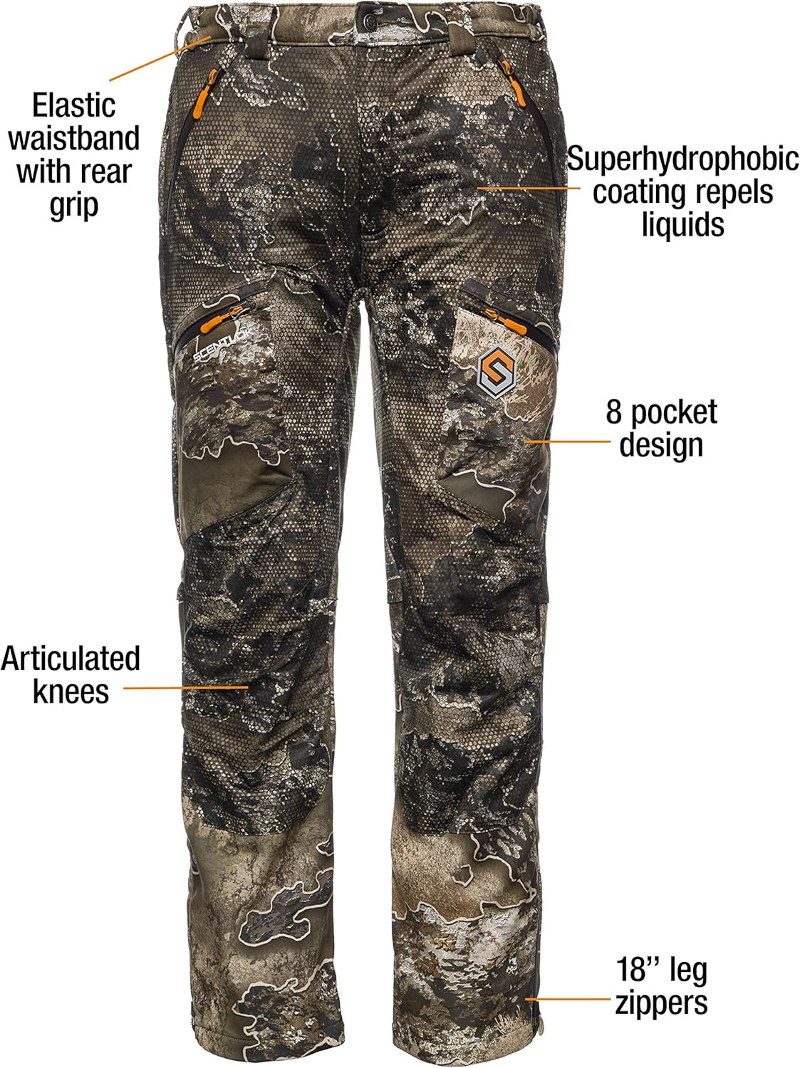 Full Season Odor Control Water Resistant Insulated Camo Hunting Pants