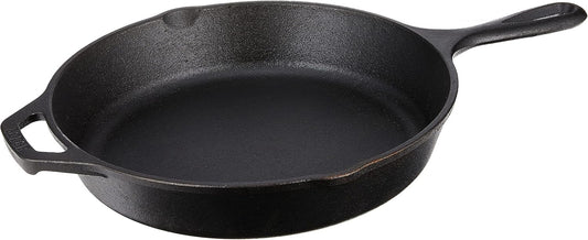 Wildlife Series - 10.25 Inch Seasoned Cast Iron Skillet with Deer Scene and Assist Handle, Black