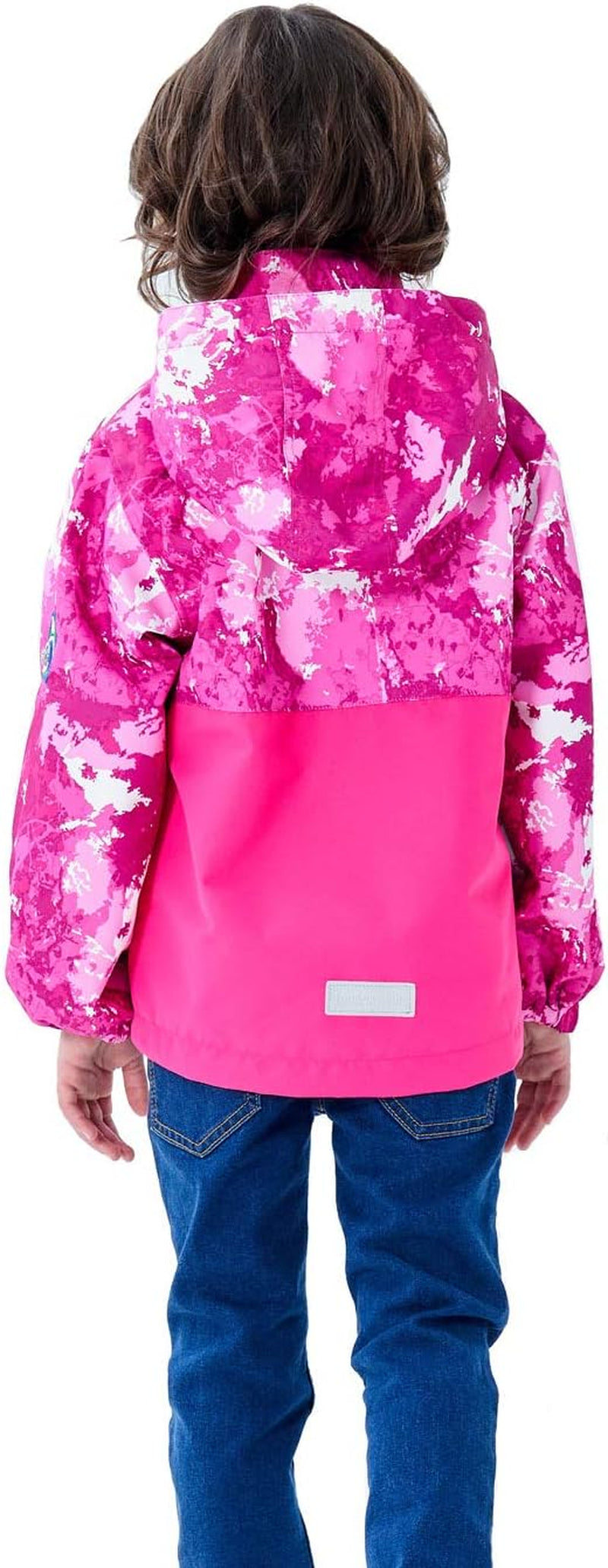 Boys Girls Rain Jackets Hooded Waterproof Lightweight Fleece Lined Coats Windbreakers Raincoats for Kid