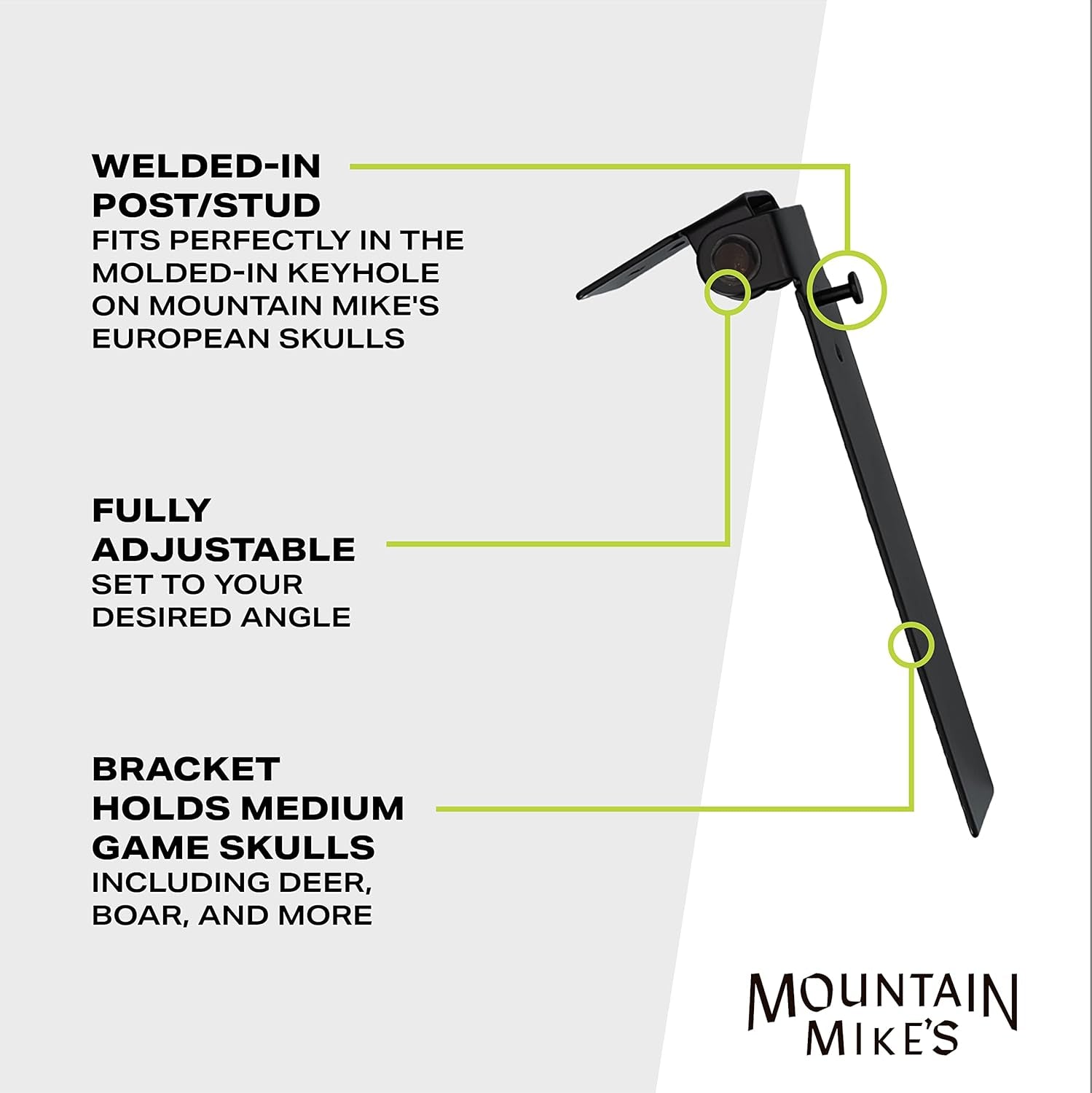 Deer Positioner European Skull Wall Mount, Black