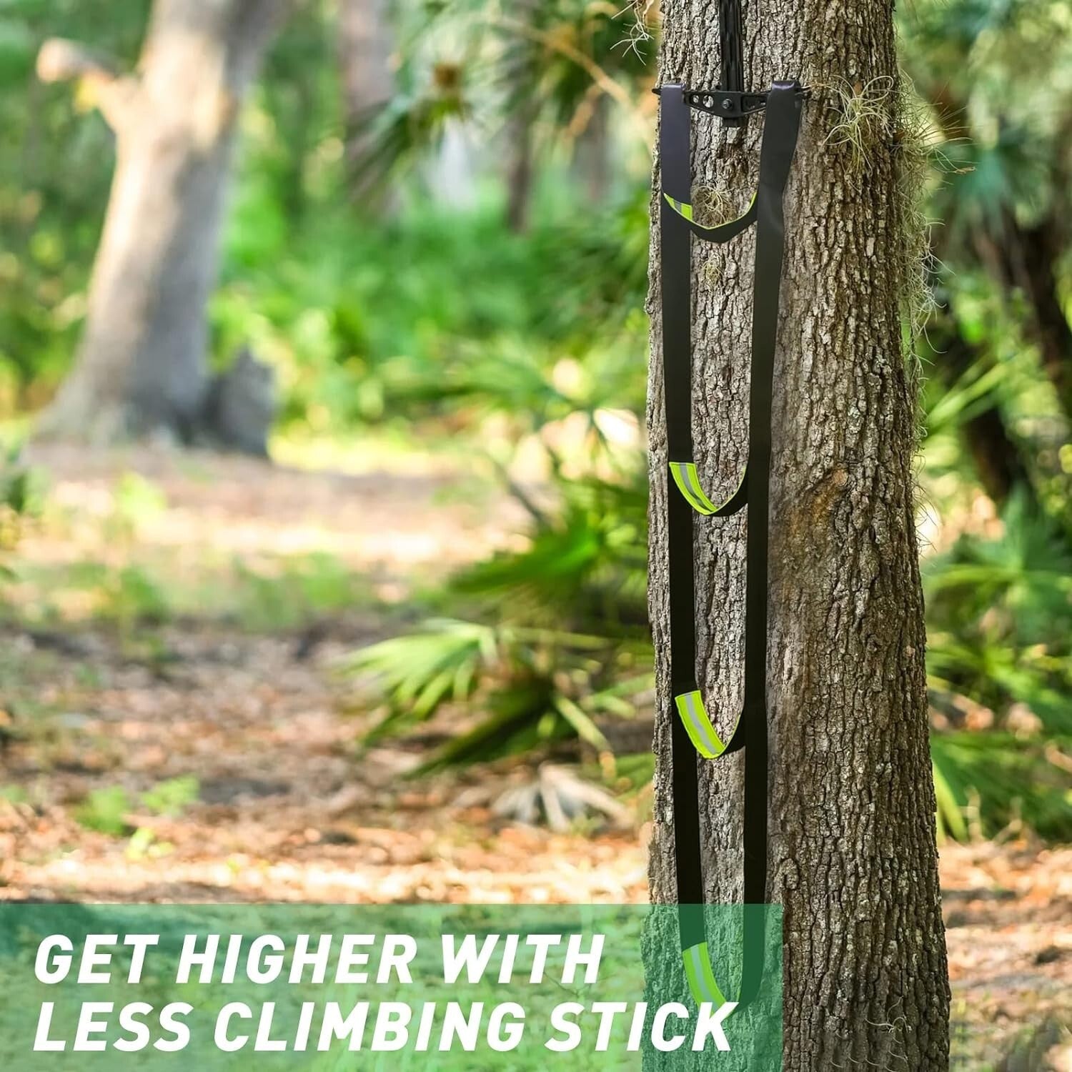 3-Step Climbing Stick Aider Heavy Duty Climbing Aider Hunting Saddle Platform