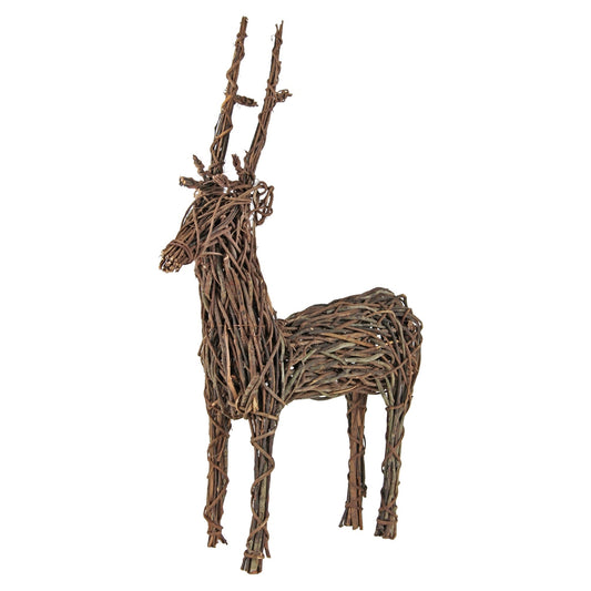Garden Elements Outdoor Christmas Decoration, Grapevine Standing Deer, Brown