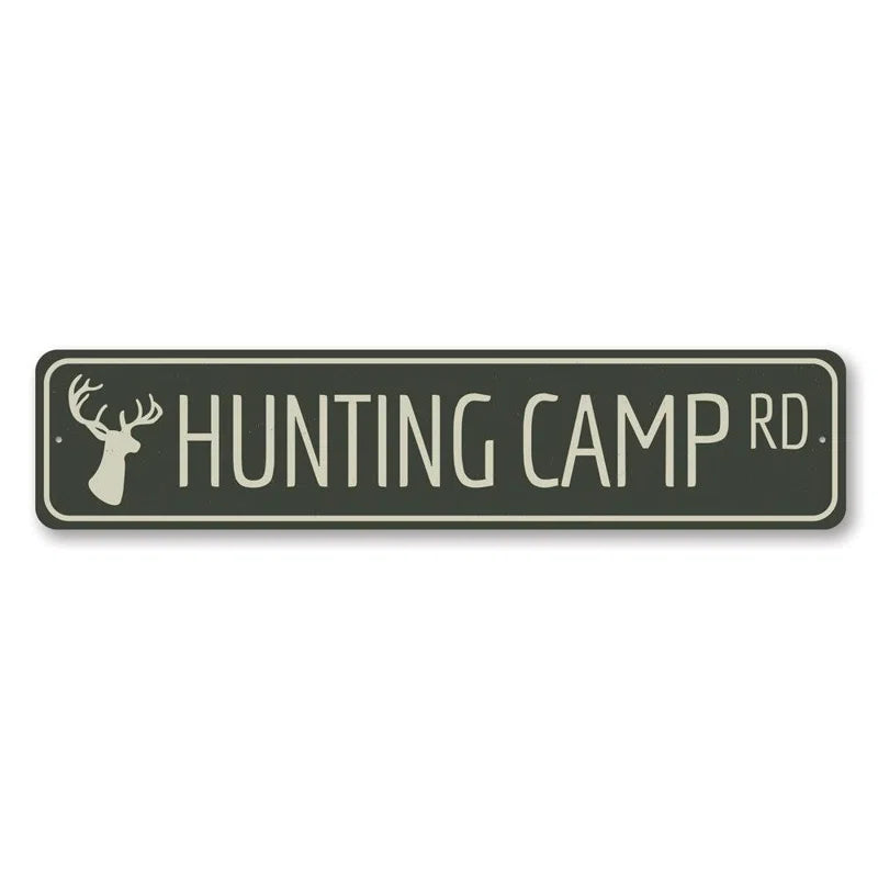 Hunting Camp Road Custom Aluminum Sign