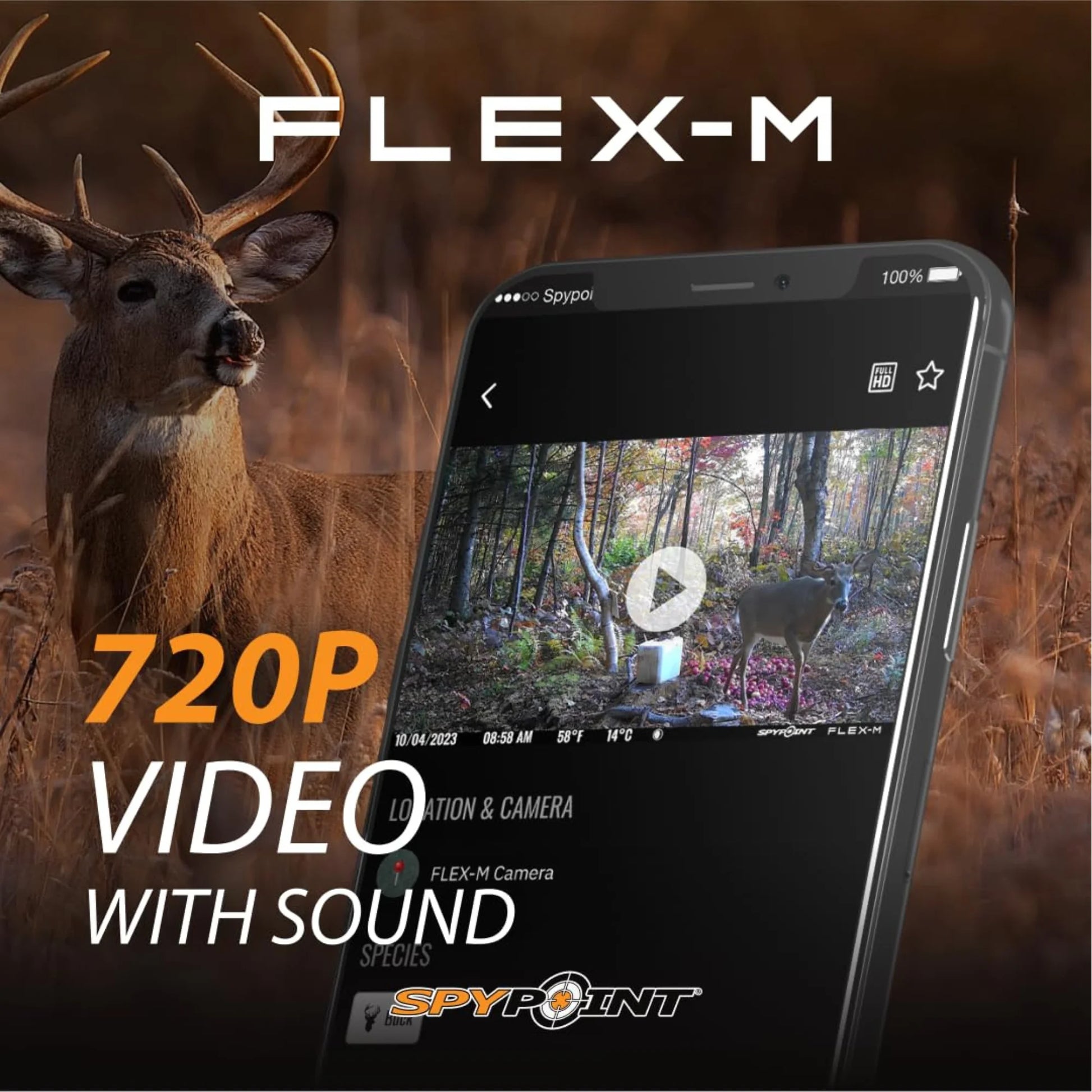 Flex-M Solar Bundle | FLEX-M Trail Camera and Compact Solar Panel | Cellular Trail Camera, Best Value in Hunting Accessories, No Wifi Needed