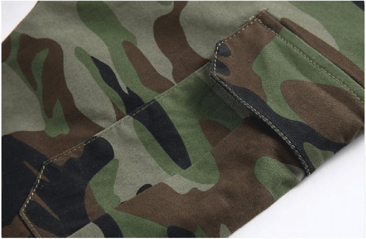 Boys Camo Pants Kids Pull on Drawstring Youth Camouflage Cargo Joggers