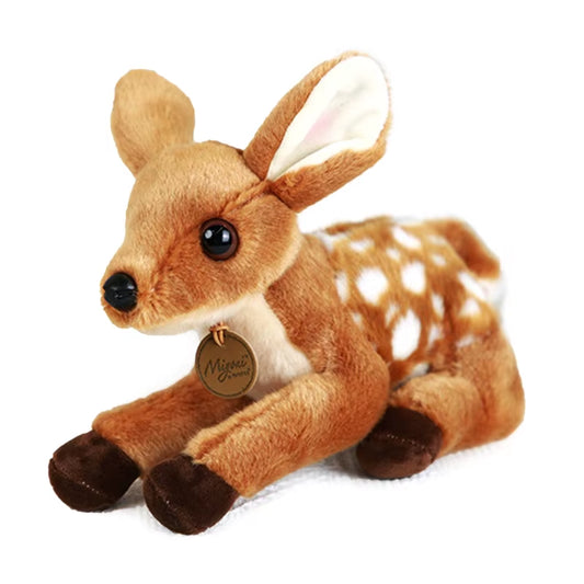 Q0KB Cartoon Sika Deer Short Plush DOLL product photo from The Deer Store